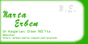 marta erben business card